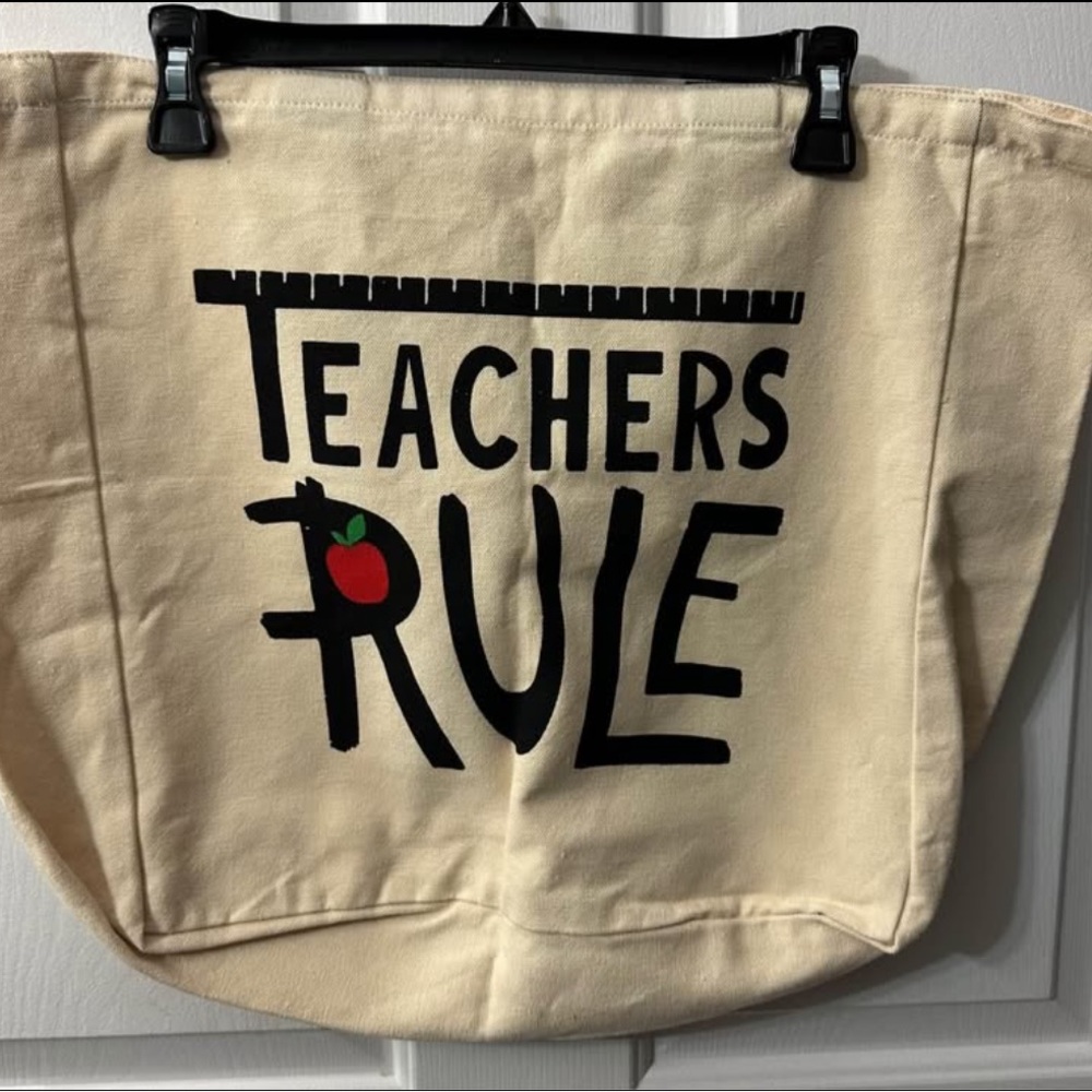 Teachers Rule Canvas Tote Bag